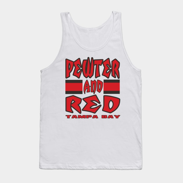 Tampa LYFE Pewter and Red True Football Colors! Tank Top by OffesniveLine